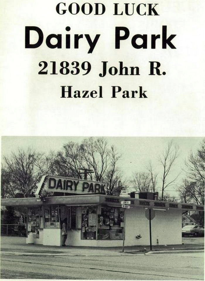 Dairy Park (Shredderz Food Truck) - 1976 Yearbook Ad (newer photo)